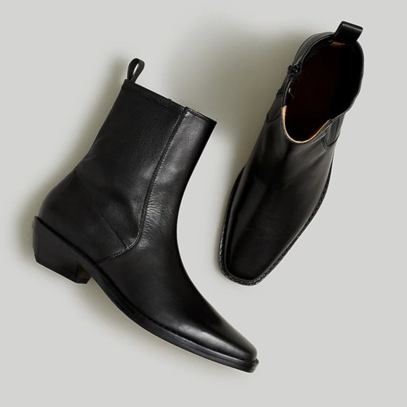 Madewell Shoes - Madewell The Idris Ankle Boot in Leather in True Black 7.5